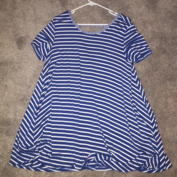 Very J Dresses & Skirts - Blue and white striped t-shirt dress